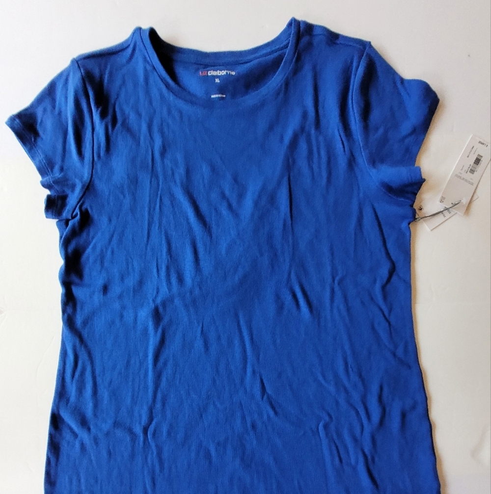 Cherokee Blue Fitted Cap Sleeve Tee